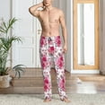 thumbnail image 2 of Rateoe Peonies And Roses Pattern Men’s Ultra-Soft Comfy Pajama Lounge Pants Sleepwear,Comfortable Lounge Wear,lightweight Pajamas, Casual Home Wear-X-Large, 2 of 6