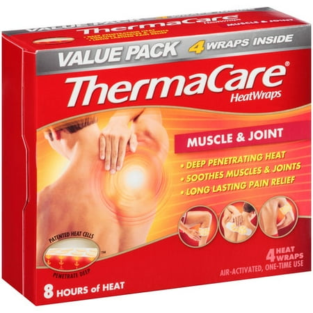 ThermaCare Muscle & Joint HeatWraps, 4 count