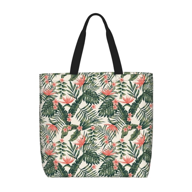Balery Palm Trees and Tropical Bolsa de Mano para Mujeres con Cremallera, Bolsa de Gimnasio con Compartimentos, Bolsa para Laptop, Bolsa para Trabajo