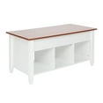 thumbnail image 4 of Lift Top Coffee Table Modern Furniture Hidden Compartment and Lift Tabletop with 3 Storage Shelves Brown White, 4 of 15