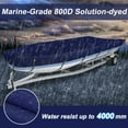thumbnail image 6 of Seapisode Navy Tear Resistance 800D Solution Dyed Polyester Boat Cover with Metal Buckle Straps, 6 of 7