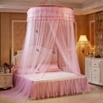 thumbnail image 1 of Breathable Bed Mosquito Net,Breathable Round Canopy Lace Princess Style Mosquito Net Round Canopy Bed Curtain Sleek Aesthetic, 1 of 7