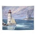 thumbnail image 5 of ONETECH  Blue Ocean Tapestry for Bedroom Livingroom Decor,Sailboat Wall Hanging Tapestry,Retro Nautical Wall Decor Poster Blanket Decor Accessories, 5 of 7
