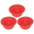 thumbnail image 1 of Moldes para pasteles redondos acanalados de 3 piezas para hornear y hacer pan sin complicaciones Juego de silicona antiadherente para hornear, 1 of 8