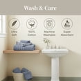 thumbnail image 5 of Modern Threads Oxford 6-Piece Yarn Dyed Adult Cotton Bath Towel Set, Blue, 5 of 7