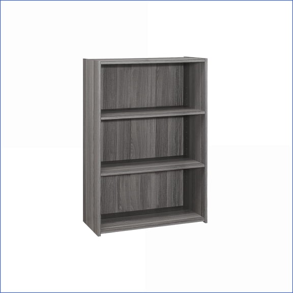 Bookshelf 4 Tier 36"H Adjustable Shelves, Transitional Slate Gray Particle Board | Space Saving