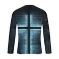thumbnail image 4 of Blusas y camisas de manga larga con cuello redondo para hombre, blusas casuales de manga larga con cuello redondo, blusas estampadas, blusas de poliéster para hombre, 4 of 5