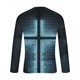 thumbnail image 4 of Blusas y camisas de manga larga con cuello redondo para hombre, blusas casuales de manga larga con cuello redondo, blusas estampadas, blusas de poliéster para hombre, 4 of 5