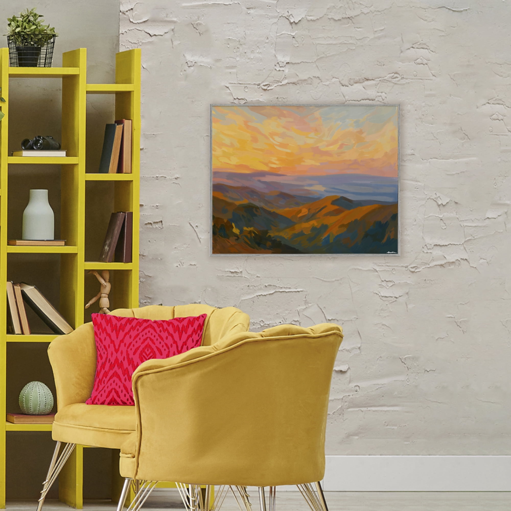 Stupell Industries California Sunset Landscape Gray Framed Giclee Art, design by Amelia Noyes