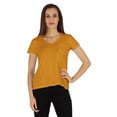 thumbnail image 1 of Inkmeso Short Sleeve Solid Basic T-Shirt For Womens V-Neck Casual Tee T-Shirts With Patch Pocket, 1 of 7