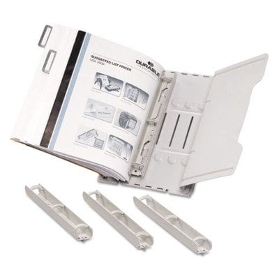 - Durable Catalog Display Rack with 6 1-Inch Rings, Gray (DBL595010)