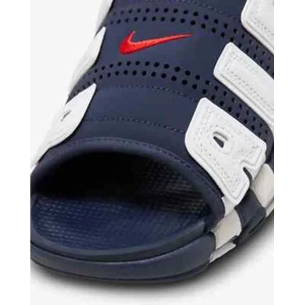 New Nike Air More Uptempo Slide Slipper Shoes - Midnight Navy