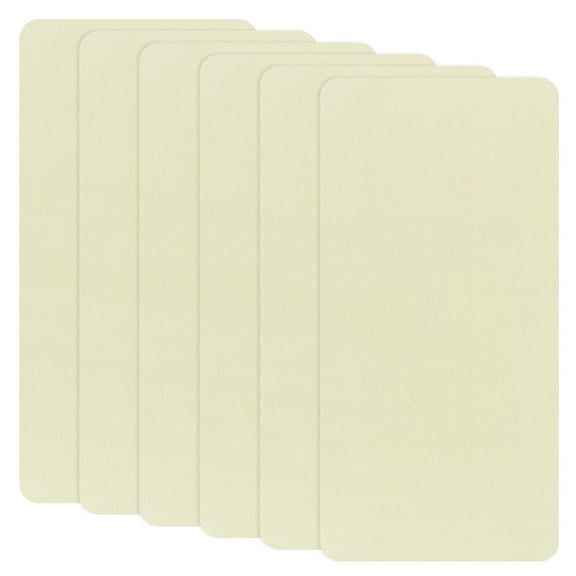 Uxcell 6-Pack Polyester Repair Patches, 7.9 x 3.9" Self-Adhesive Fabric Repair Patches for Sofas, Beige