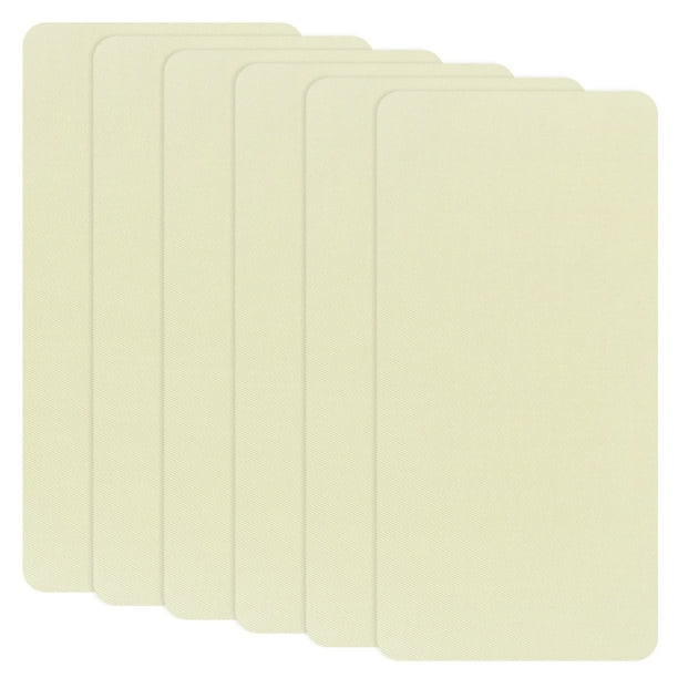Uxcell 6-Pack Parches de Reparación de Poliéster, 7.9 x 3.9" Parches de Reparación de Tela Autoadhesivos para Sofás, Beige