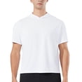 thumbnail image 2 of FRSASU Men's Short Sleeve Hoodie Gym Shirts Lightweight Quick-Dry Athletic Pullover Hooded Workout Fitness Tee White, 2 of 7