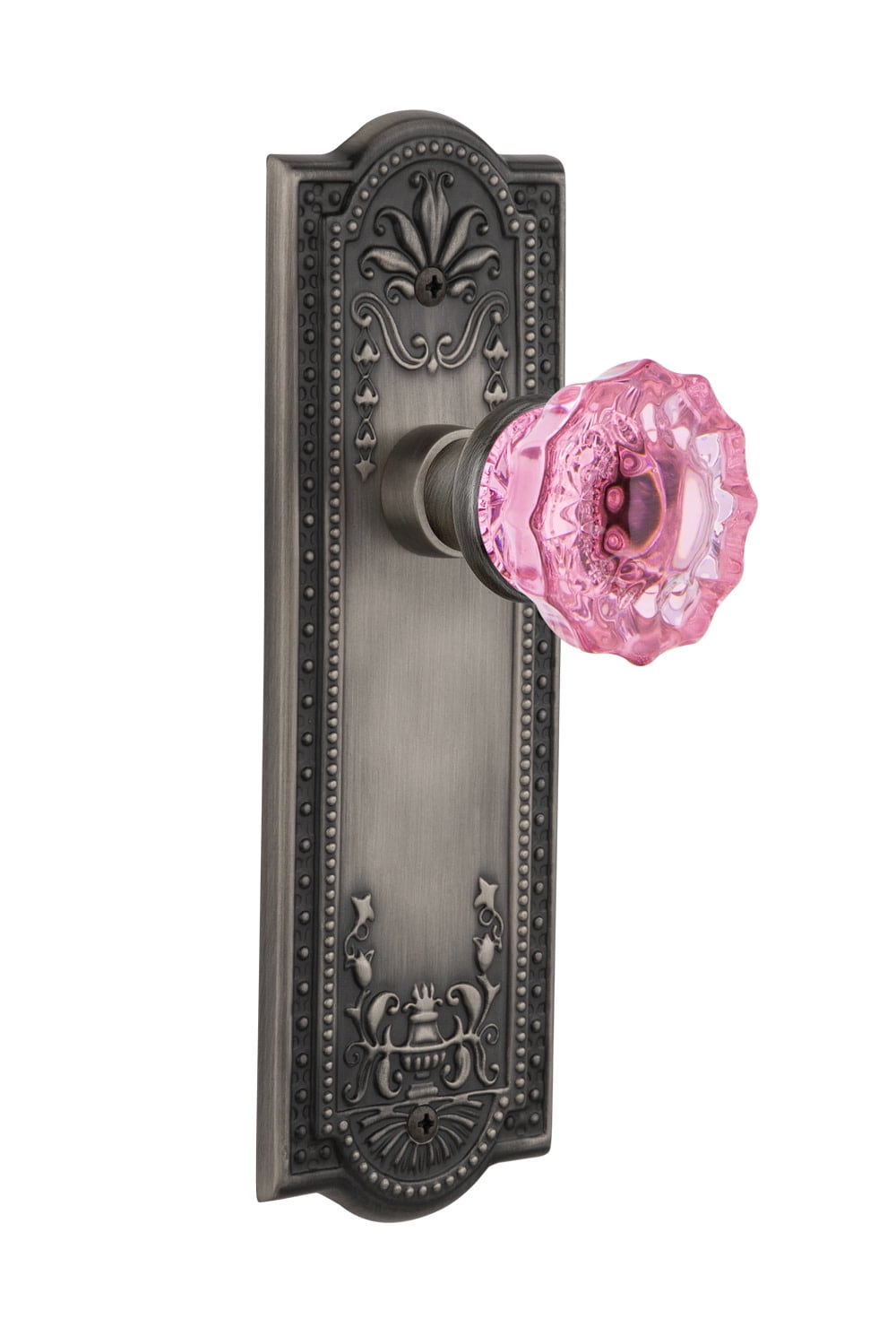 Nostalgic Warehouse Pink Crystal Door Knob with Meadows Plate Walmart