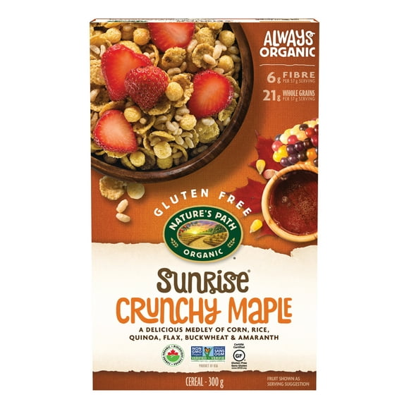 Nature's Path Gluten Free Crunchy Maple Sunrise Organic Cereal, 300 g