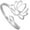 Lotus 2 silver, variant on Trendy Blossom Lotus Flower Ring For Women Om Aum Ohm Symbol Yoga Meditation Promise Lotus Adjustable Ring Chakra Inspirational Jewelry