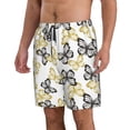 thumbnail image 2 of Naloa Golden Glitter Butterflies Men's Beach Shorts, Surfing shorts, Swim trunks, Quick Dry Swim Trunks for Surfing Beach Fun - X-Large, 2 of 9