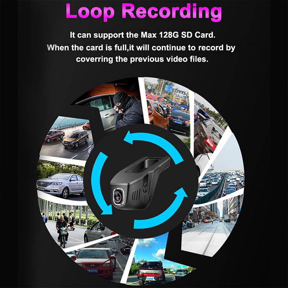3 Channels Dash cam Car DVR 3LCD wifi 360° Driving Recorder Super Night  Vision
