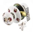 thumbnail image 1 of WANLIAN Premium Porcelain Door Knobs Set,Ceramic DoorLock,Classic Rose Pattern Round Ceramic Door Knobs,with Lock Privacy Function Door Hardware,for, 1 of 9