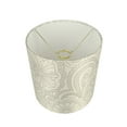 thumbnail image 2 of Aspen Creative 58402 Transitional Drum (Cylinder) Shape UNO Construction Lamp Shade in White & Grey, 10" Wide (10" x 10" x 10"), 2 of 5