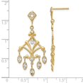 thumbnail image 2 of Auriga Fine Jewelry 14K Yellow Gold Rhodium Chandelier Style Dangle Earrings for Women(L-37.7mm, W-37.7mm), 2 of 5