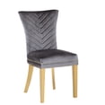 thumbnail image 2 of Gold Legs Tufted Velvet Chairs / Enhance Dining Aesthetics, 2 of 4