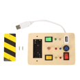 thumbnail image 2 of Sensory Board Switch Toy, Portable Hand Eye Coordination Plug Switch Sensory Board 6 Lamp Early Education  for Home, 2 of 8