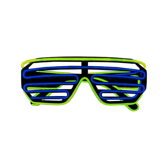 Studio Halloween Shutter Glasses Blue In Yellow Costume Accessory