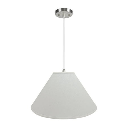 

Aspen Creative 72591-11 Two-Light Hanging Pendant Ceiling Light with Transitional Hardback Empire Fabric Lamp Shade Off White 23 width