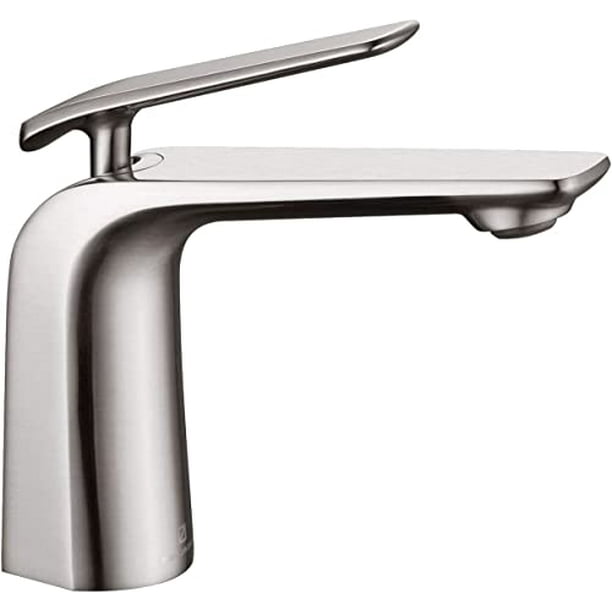 Becola Single Hole Bathroom Sink Faucet - Chrome, Solid Brass, Single Handle With 23.6" Hoses
