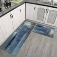 thumbnail image 2 of Blue and Grey Kitchen Rugs and Mats Sets of 2,Abstract Art Kitchen Decoration Non-Slip Absorbent Mats for Sink Waterproof Runner Rug for Laundry Room ,17x24+17x48inch, 2 of 5