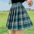 thumbnail image 3 of IROINNID Elastic Waist Short Skirts For Women Fashion School Pleated High Waist Skirt Academic Style Skirt Print Skirt, 3 of 6