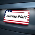 thumbnail image 3 of Vintage American Flag License Plate Frame USA Flag License Plate Aluminum Funny License Plate Holder Patriotic Car Accessories With Screws Car Decoration 12.3" x 6.3"Fits Standard Vehicles Size, 3 of 5