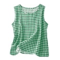thumbnail image 4 of Womens Tank Tops 2026 Helii Casual Summer Dressy Boho Lightweight Plaid Sweater Vest Trendy Beach Vacation Clothes Go Out Outfit S-XXXXXL Mint Green, 4 of 5