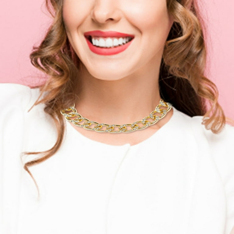 Chunky Chain Cuban Link Costume Jewelry KPLFUBK Statement Punk