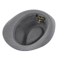 thumbnail image 5 of Walrus  Triumph Grey Wool Felt Trilby Hat 100% Australian Wool Felt, 2" Brim, C-Crown Grosgrain Ribbon Band, Cotton Sweatband - H7004, 5 of 6