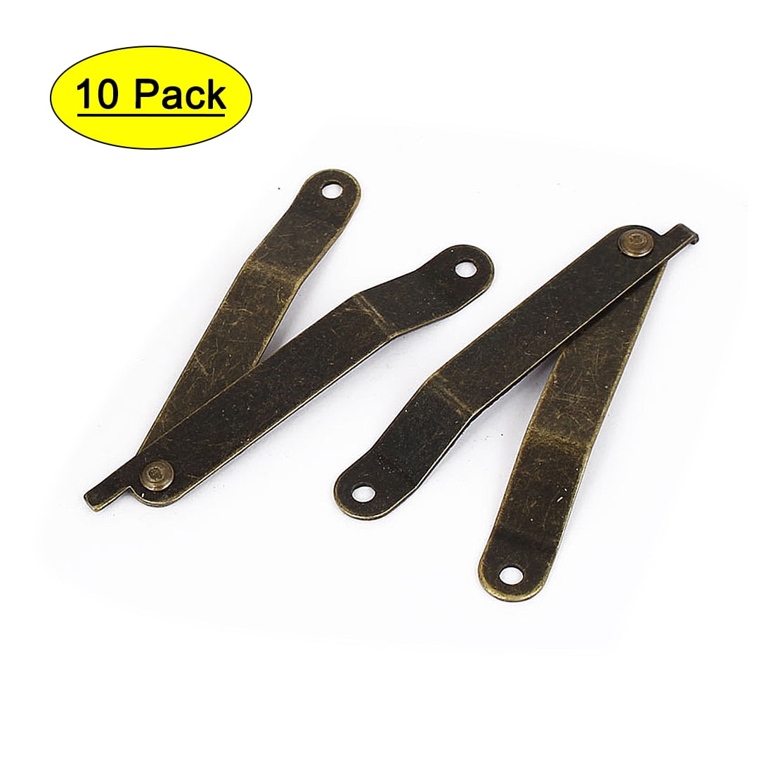 Unique Bargains 10pcs Furniture Box Rotatable Folding Lid Support Hinge Bronze Tone 123mm Long