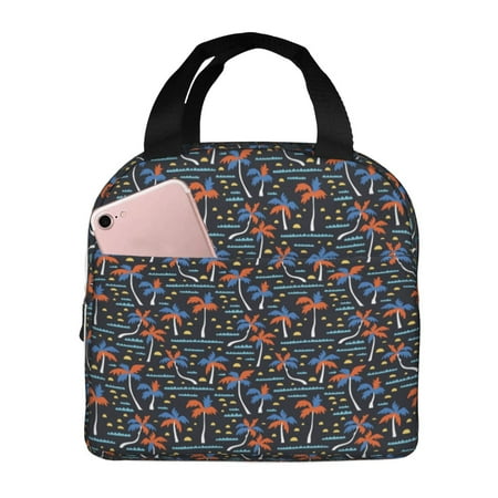 Insulated Lunch Bag for Women Men - Summer Hawaii Tree Leakproof Cooler Lunch Box for Women Men  Lunch Tote Bags for Work School Picnic Travel