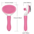 thumbnail image 2 of Dog & Cat Brush, Soft Self Cleaning Slicker Brush, Skin-Friendly Upgraded Dog Brush for Shedding, Massaging, and Grooming – Perfect for Long & Short Coats (Pink), 2 of 6