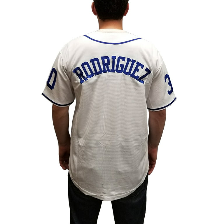 Men's #30 Benny The Jet Rodriguez The Sandlot Movie Baseball Jersey  Christmas Summer Stitched White Size XL 