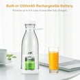 thumbnail image 3 of Portable Mini Electric Blender 300ml Juicer Cup 6 Blades for Smoothie Milkshake Juice Baby Food Built-in Rechargeable Battery for Travel Sports Kitchen Office Outdoors, 3 of 8