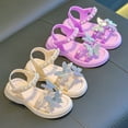 thumbnail image 7 of Little Girls Summer Glitter Gladiator Sandals Rhinestone Open Toe Strappy Dress Flats Sandals Wedding Party Shoes for Toddler Little Kid Big Kid, 7 of 7