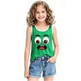thumbnail image 4 of Tdoqot Boys Girls Graphic Tank Tops- Casual Soft Sleeveless Cute Summer Shirts Green Size 12 Years, 4 of 5