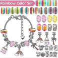 thumbnail image 5 of Kit de fabricación de joyería navideña, 112 Uds., pulsera con dijes, collares, regalo, cuentas de aleación Pandora, pulsera para niños Diy, 5 of 5
