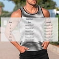 thumbnail image 2 of Mens Striped Tank Top Sleeveless Crew Neck Summer Casual Gym Running T-Shirt Muscle Tee Fathers Gift, 2 of 7