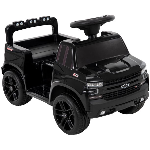 Huffy 6V Chevy Silverado Truck Rideon Toy Quad for Kids, Black