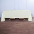 thumbnail image 6 of Balsa Circle 90" x 132" Polyester Rectangular Tablecloth - Ivory, 6 of 8