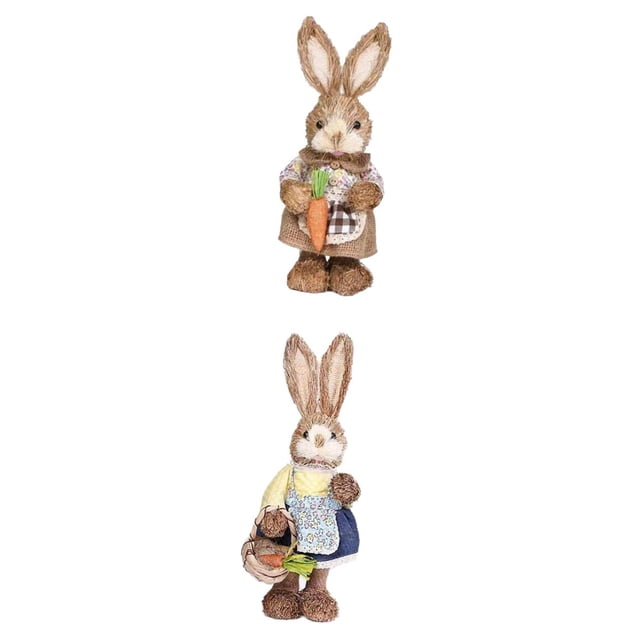 Conejo de Pascua de Peluche con Adorno de Zanahoria - Ideal para Decorar tu Fiesta Temática